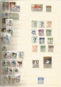 BCW stamp collection in red Stanley Gibbons stockbook. Good condition. We combine postage on. Good