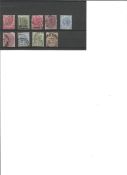 Straits settlement pre 1902 stamps on stockcard. 9 stamps. Good condition. We combine postage on