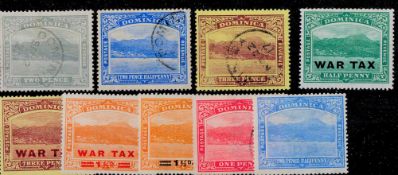 Dominica 9 Stamps Pre 1921 On Stockcard. Good condition. We combine postage on multiple winning lots