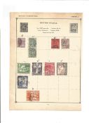 Stamp Collection On Album Pages Including British Guiana, Trinidad and Tobago Approximately 40