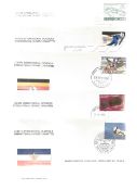 11 International Olympic Committee Official Commemorative First Day Covers 1980 Including Liberia,