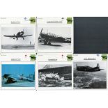 Bundle Of 5 War Plane Collectors Club Cards inc Vultee Vengeance, Blackburn SKUA. Good condition. We