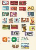 Hong Kong stamp collection over 3 loose album pages. High catalogue value. Good condition. We.