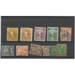 Sarawak and Selangor pre 1936 stamps on stockcard. 11 stamps. Good condition. We combine postage