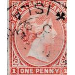 Falkland Island 1878 Stockcard 1p Stamp red/brown colour. Good condition. We combine postage on