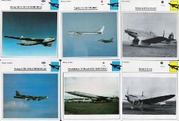 Bundle Of 10 War Plane Collectors Club Cards inc Junkers, Zeppelin, Boeing, Heinkel. Good condition.