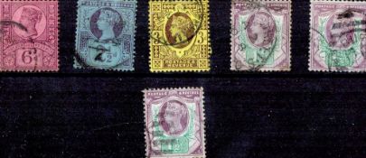 GB 6 Old Stamps. Good condition. We combine postage on multiple winning lots and can ship worldwide.