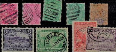 Tasmania to 1936 9 Stamps. Good condition. We combine postage on multiple winning lots and can