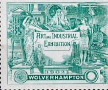 GB Cinderella Mint 1902 Art and Industrial Exhibition label 1902 Wolverhampton. Good condition. We