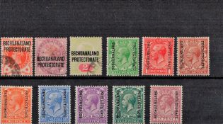 Bechuanaland Protectorate Stockcard 11 Old Stamps Mainly mint stamps very attractive and good value.
