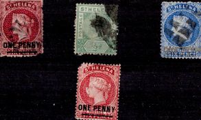 4 Old Stamps from ST Helena. Good condition. We combine postage on multiple winning lots and can
