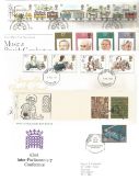 10 x First Day Covers including Scotland Definitives, Social Reformers, Police. Good condition. We