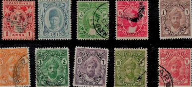 Zanzibar Pre 1936 10 Stamps. Good condition. We combine postage on multiple winning lots and can