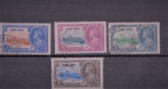 Hong Kong Stockcard 4 Stamps Silver Jubilee 1935. Good condition. We combine postage on multiple