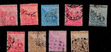 9 Old Stamps from Cape Of Good Hope on Stockcard. Good condition. We combine postage on multiple