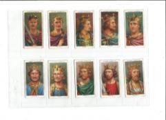 48 x Kings And Queens Of England Cigarette Cards John Player Missing No's 27, 42. Good condition. We