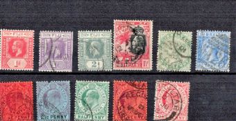 11 Pre 1936 Stamps Fiji Gambia Gibraltar Stock card. Good condition. We combine postage on