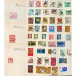 BCW stamp collection over 8 loose album pages. Includes Australia, NSW, Queensland, Tasmania. Good