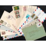 World cover collection from Red cross and red crescent societies. Handwritten and typed addresses.