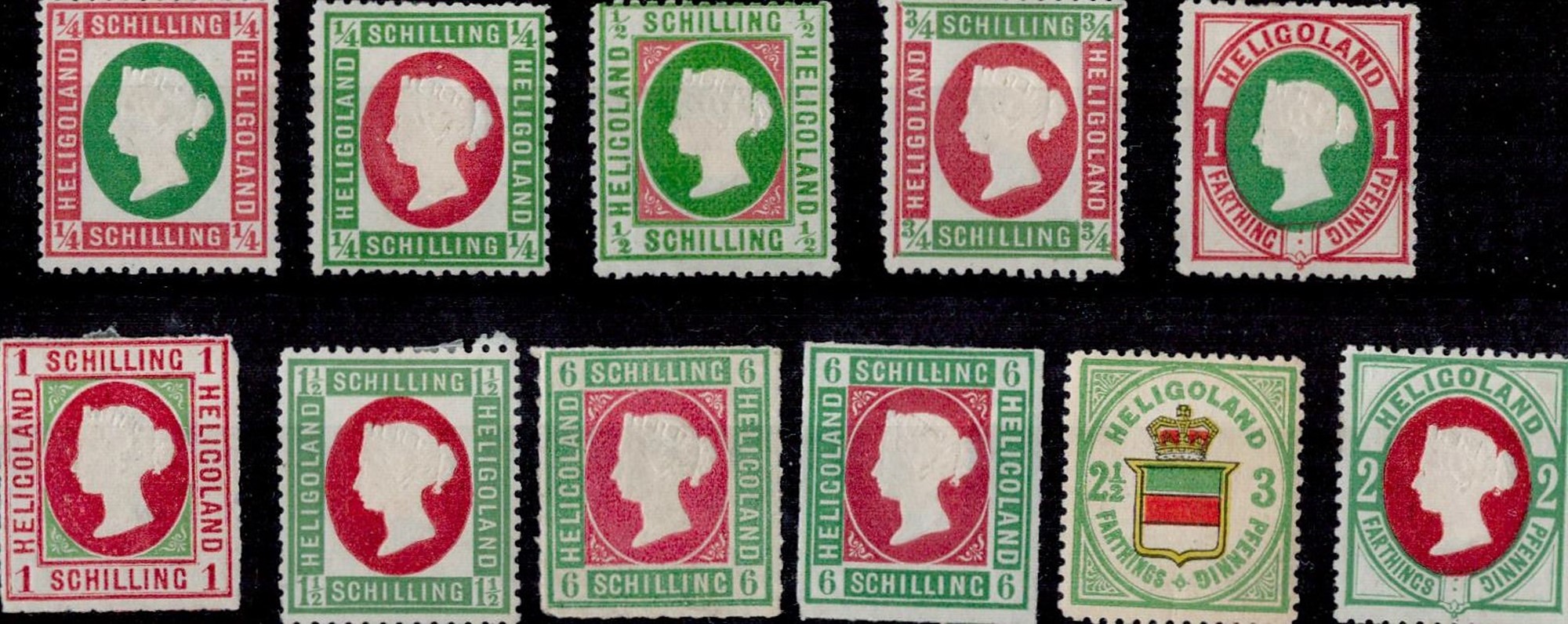 Heligoland 11 Stamps Mint, high catalogue value may include reprints, nice selection. Good