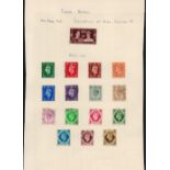 GVI - GB stamps on loose album page. 16 stamps in total. Good condition. We combine postage on. Good