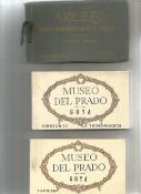 3 Early Spanish And Italian Vintage Postcard Books Including Goya Museo Del Prado. Good condition.