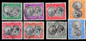 Dominica 8 Stamps Pre 1923 On Stockcard. Good condition. We combine postage on multiple winning lots
