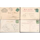 Postcard collection. 4 in total. All postmarked Jersey and Guernsey. Over 100 years old. Good.
