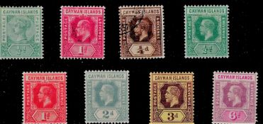 8 Stamps from Cayman Island Most Mint Stamps GV On Stockcard. Good condition. We combine postage
