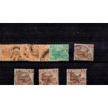 Federated Malay States Stockcard all pre 1928 10 Stamps. Good condition. We combine postage on