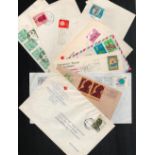 World cover collection from Red cross and red crescent societies. Handwritten and typed addresses.