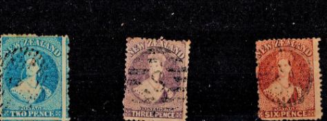 New Zealand 1862 Perfect 2p,3p , 6p On Stockcard. Good condition. We combine postage on multiple
