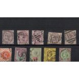 GB Stamps 8 QV Selection On Stockcard. Good condition. We combine postage on multiple winning lots
