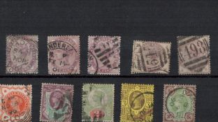 GB Stamps 8 QV Selection On Stockcard. Good condition. We combine postage on multiple winning lots