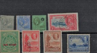 Antigua 8 Old Stamps on Stockcard. Good condition. We combine postage on multiple winning lots and