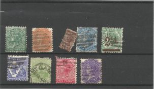 South Australia stamps pre 1904 on stockcard. 9 stamps. Good condition. We combine postage on