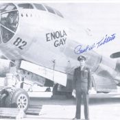 WW2 Hiroshima Enola Gay pilot Paul Tibbets signed 8x10 photo. Good condition. All autographs come