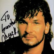 Patrick Swayze signed 7x5 colour photo dedicated. Good condition. All autographs come with a. Good