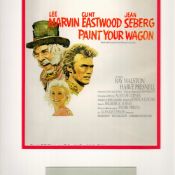 Lee Marvin (1924-1987) Actor Signed Page Overmounted Beneath Paint Your Wagon Photo. Overall Size