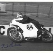 Mike Hailwood signed 8x6 vintage black and white photo. Stanley Michael Bailey Hailwood, MBE GM (2