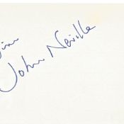 John Neville signed 6x4 album page dedicated. John Reginald Neville, CM, OBE (2 May 1925 - 19