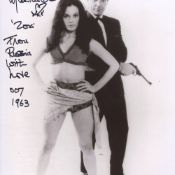 007 James Bond actress Martine Beswick signed From Russia With Love movie photo, she has also