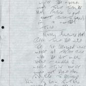 Reggie Kray handwritten notes from his book A Way of Life taken from his own personal collection.