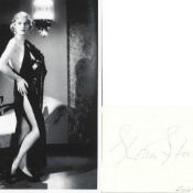 Gloria Stuart signed 5x4 white index card and 8x6 black and white vintage photo. Gloria Frances
