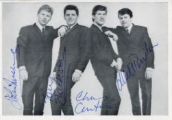 The Searchers Fully Signed Vintage Photo By John Mcnally, Tony Jackson (1938-2003), Mike Pender