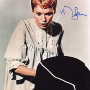 Mia Farrow, actress signed 8x10 photo from the cult classic movie Rosemary's Baby. Good condition.