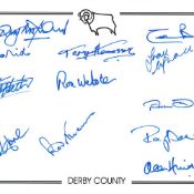 Autographed DERBY COUNTY 12 x 8 Photo - A nicely produced photographic image signed by the 1971/72