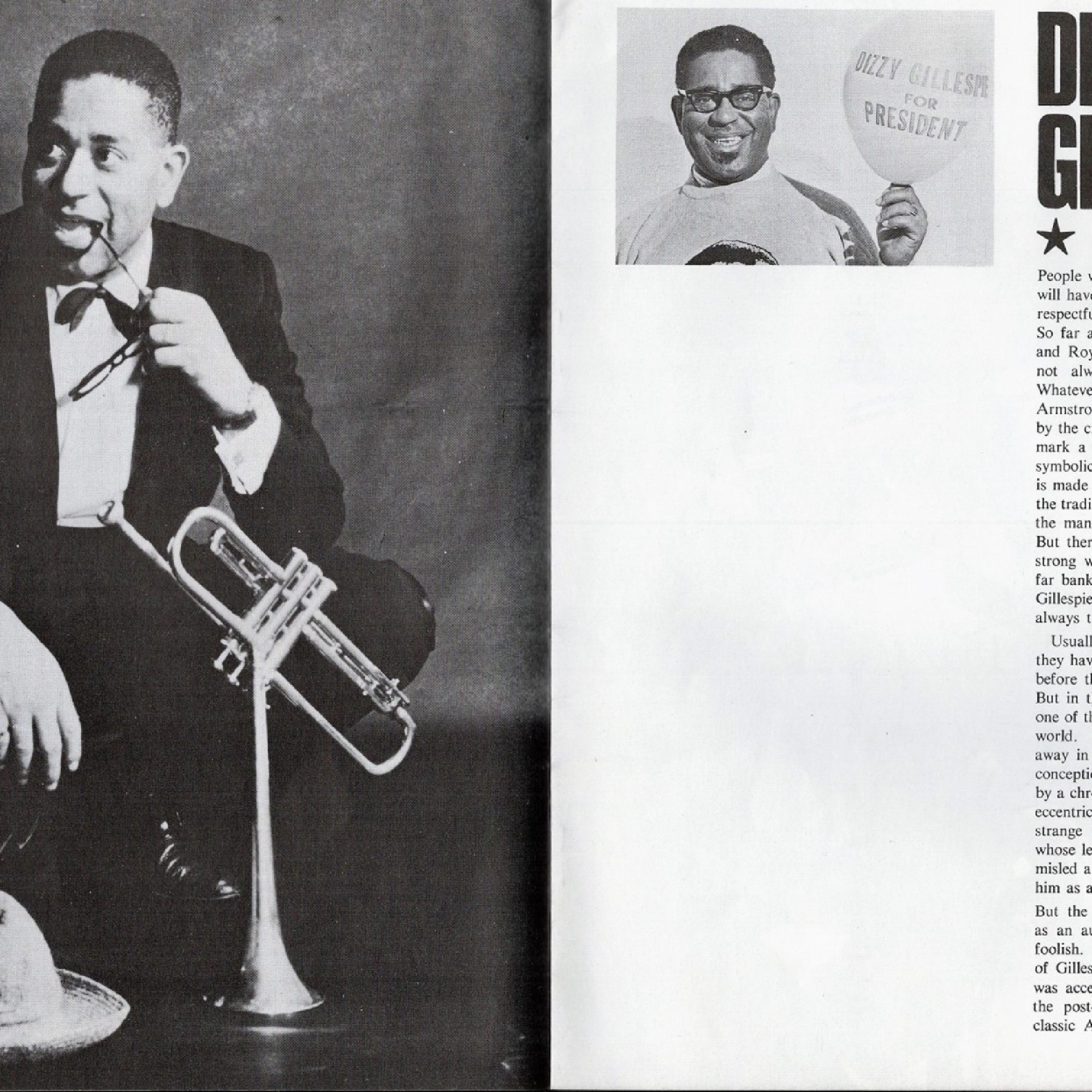 Dizzy Gillespie, 1917-1993, Jazz Legend Signed Vintage 1965 Programme. Good condition. All - Image 2 of 2