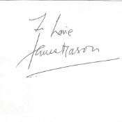 James Mason signed 6x4 album page dedicated. James Neville Mason ( 15 May 1909 - 27 July 1984) was