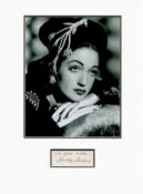 Dorothy Lamour 16x12 overall matted signature piece includes mounted album page and fantastic
